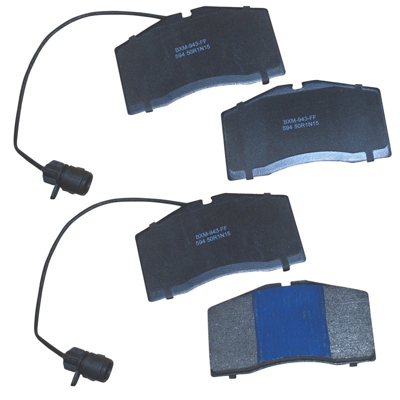 بنديكس وسادات الفرامل الأمامية شبه المعدنية من Bendix Premium SBM594 لسيارة Audi A8 Quattro 2000، A8 Quattro 2003-2002، S8 2003-2001 - Image 1